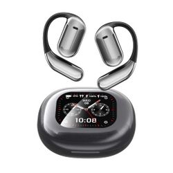 Touch Screen Open Ear Earbuds Ultra Comfort Bluetooth 5.4 Headphones Over The Ear Earbuds with Ear Hooks IPX7 Waterproof Bone Conduction Earbuds for R