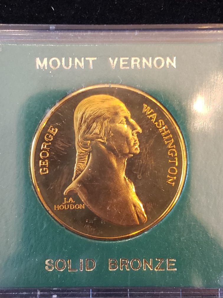 $15. Solid Bronze George Washington Mount Vernon Commemorative Coin, Made In USA. New Vintage.