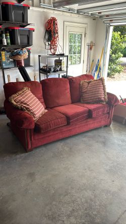 Red Velvet Couch 