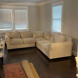 Modern Beige Sectional Couch – Clean, Comfortable, Great Condition