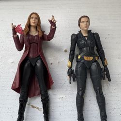 Scarlet Witch And Black Widow Figures 