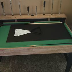 Fooseball And Pool Table For Kids