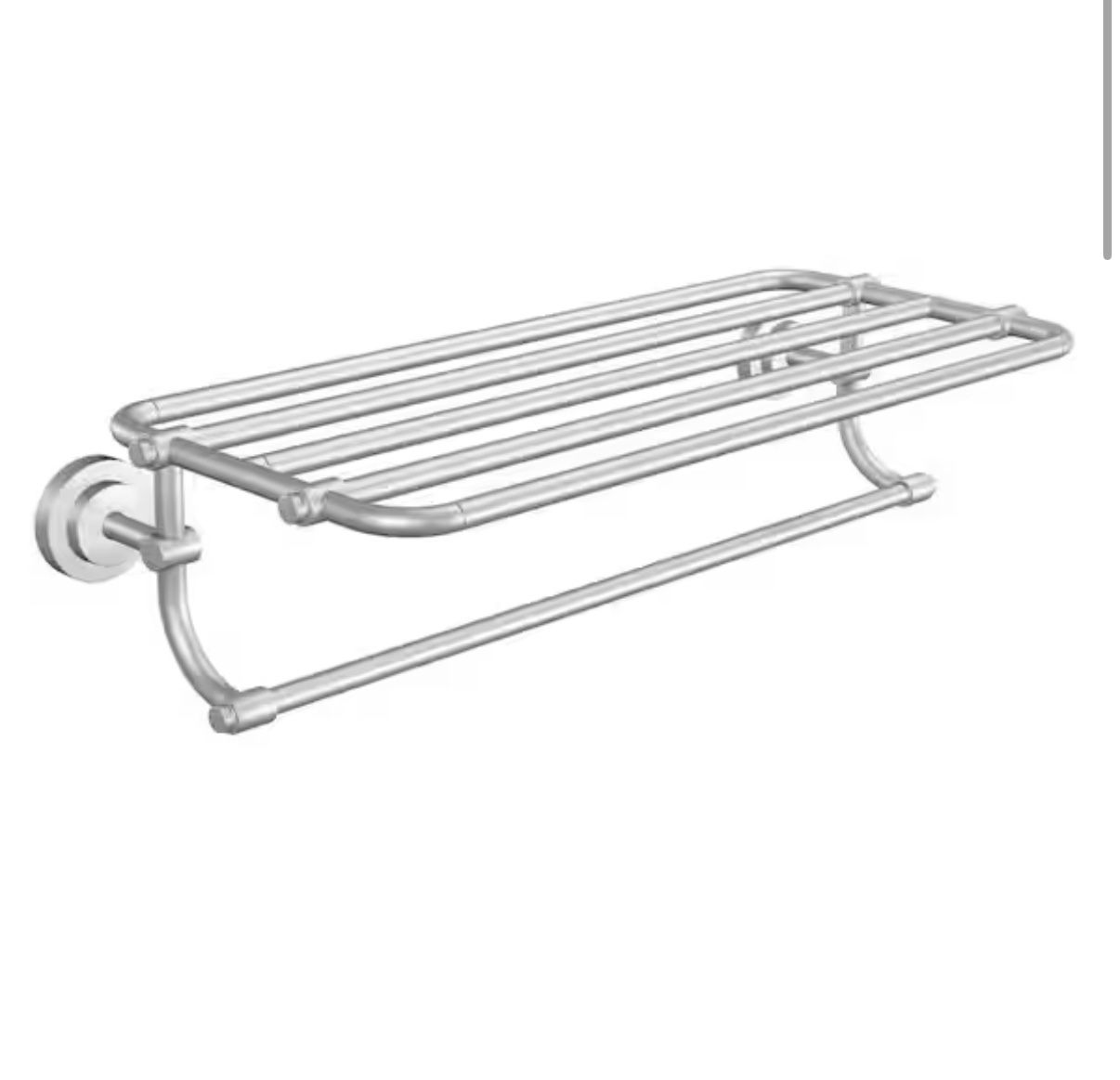 MOEN ISO Hotel Style Bathroom Shelf in Brushed Nickel 