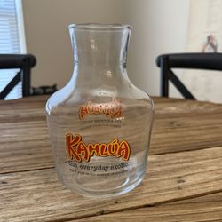 Vintage Kahlua Glass Decanter/ Pitcher  Collectible 
