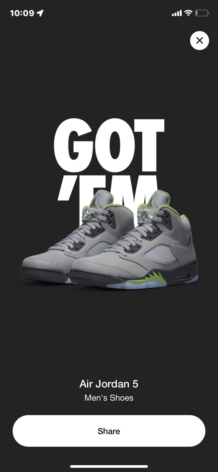 Jordan 5 Green Bean 