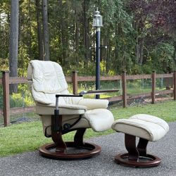 Ekornes Stressless Reno Small Chair And Ottoman