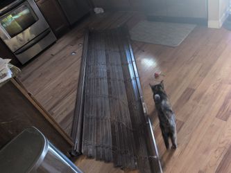 8-Ft Dark Wood Window Blind