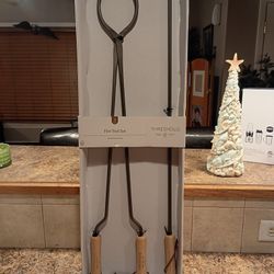 2 Pc Fire Poker and Tongs Set-NEW