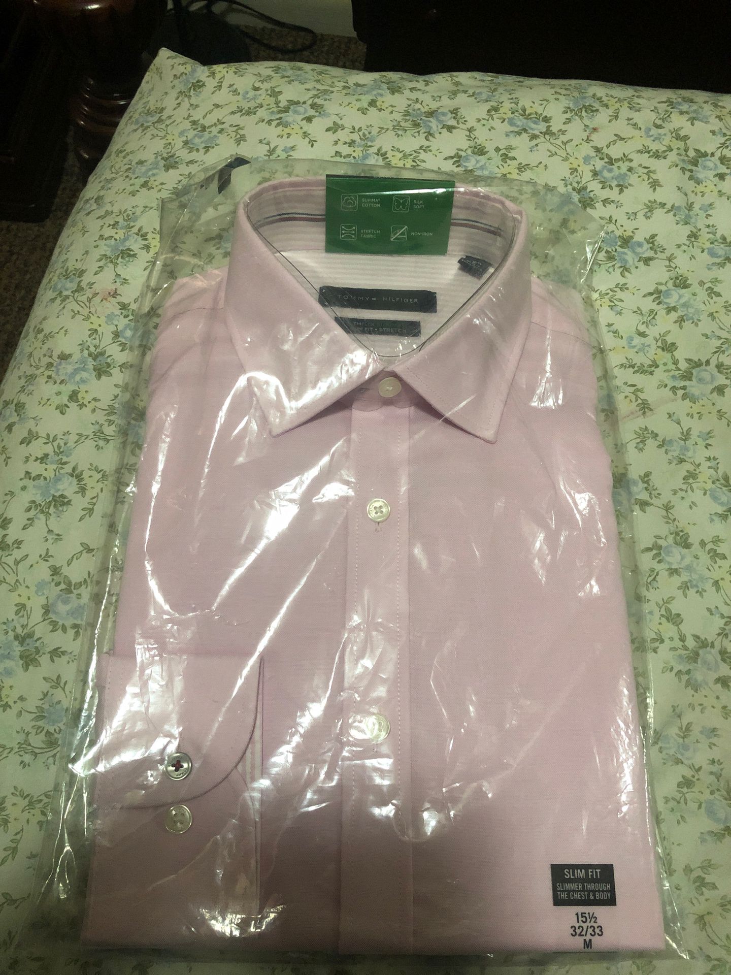 tommy hilfiger pink color dress shirt size M - &amp; Accessories