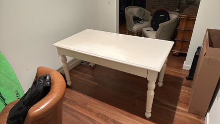 Pottery Barn Heavy Wood Computer Office Desk Table Large