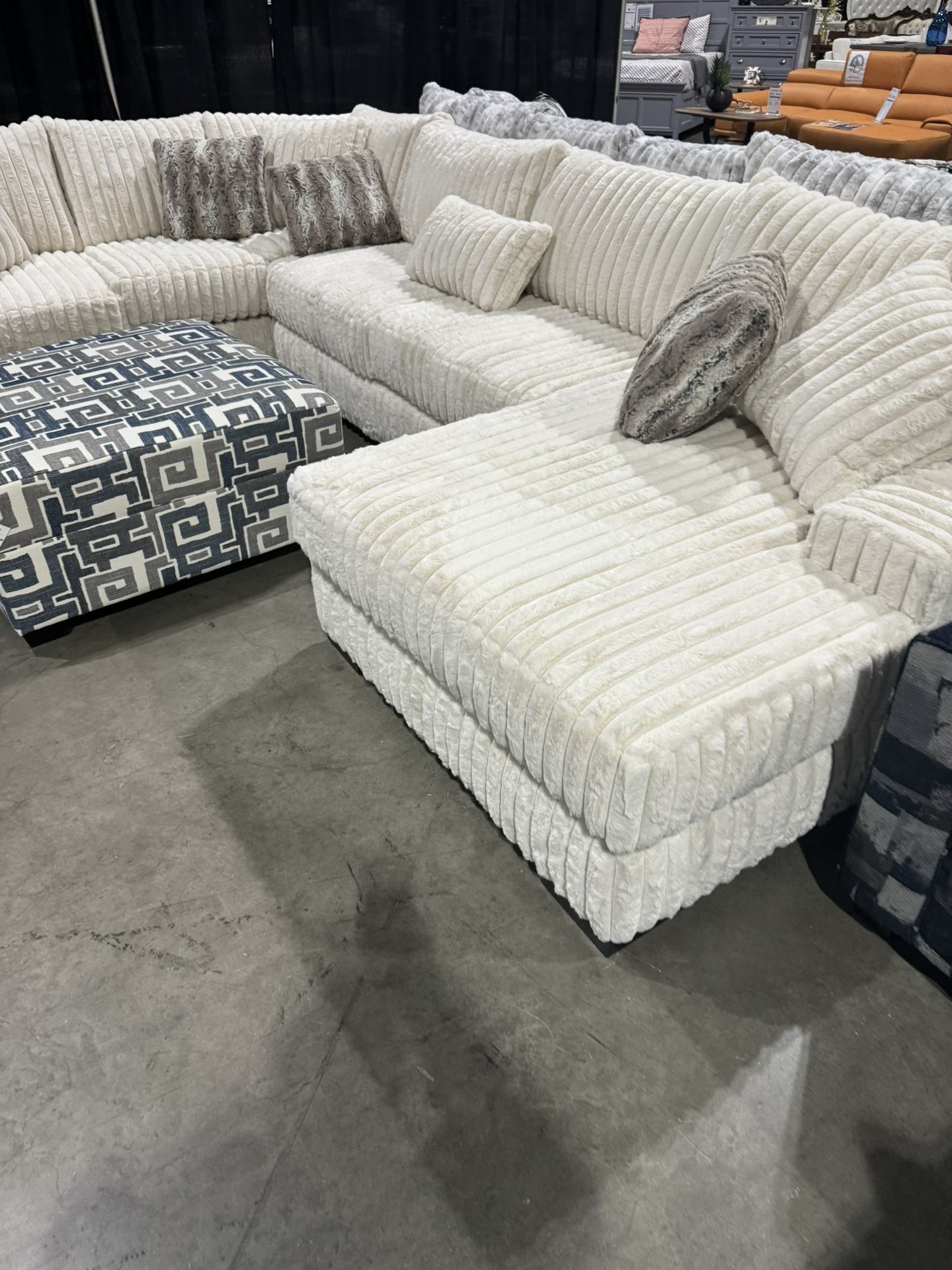 Corduroy Fluffy Sectional
