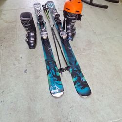 153cm K2 Skis  Boots 25.5. Poles Helmet