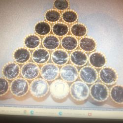 Rolls of Kennedy Half Dollars