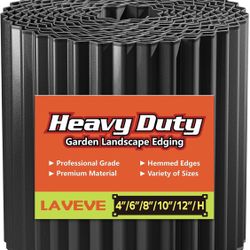 LAVEVE Corrugated Metal Garden Edging 6" x 40Ft, 
