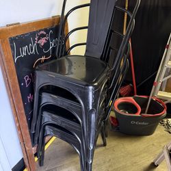 4 Metal Dining Chairs- Good For Restaurants 