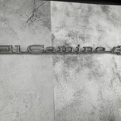 El Camino Decal-Original From The Car! All Metal Vintage