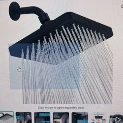 New SparkPod shower Head - High pressure Rain shower Heads Matte Black Square 8”