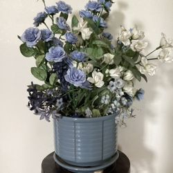 Artificial Flower With Ceramic Vase  For Home Decor