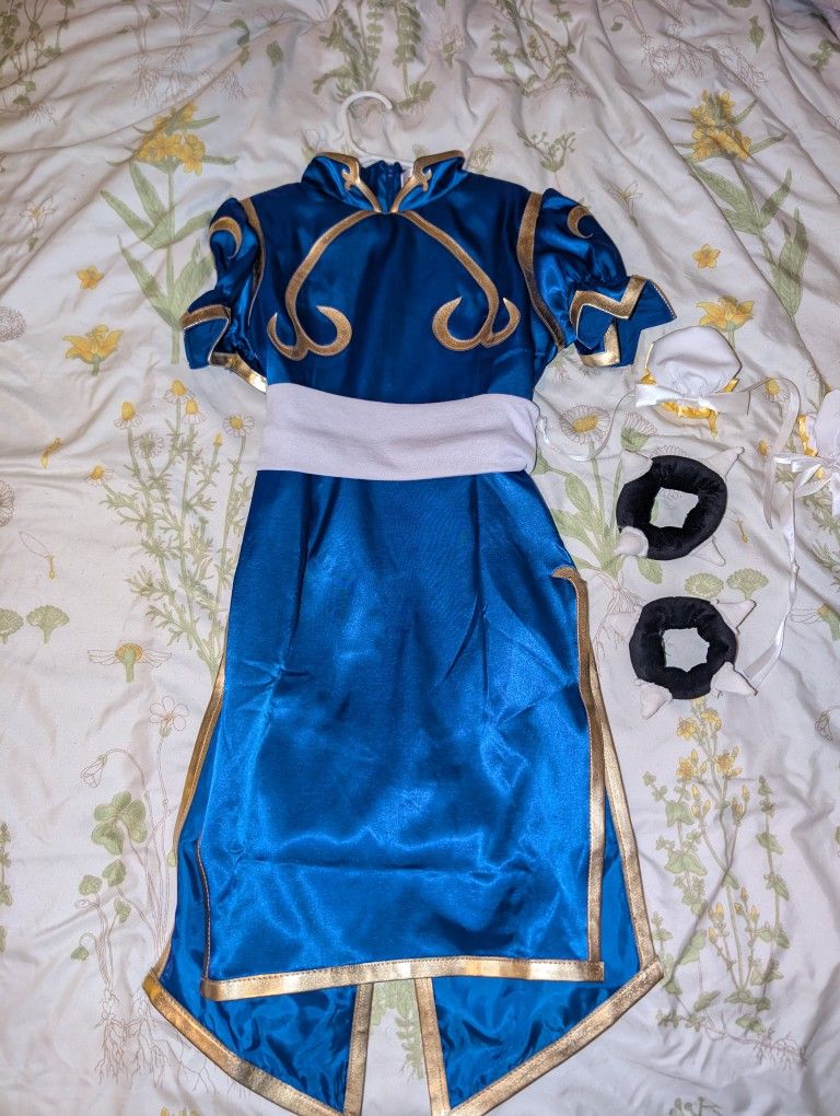 Girls/Kids Chun Li Cosplay Costume Medium