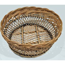 Vintage Wicker Braided Basket-Catchall Basket