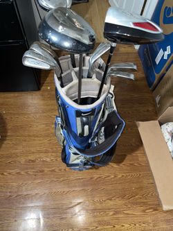 Golf clubs with bag