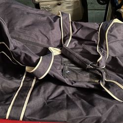 Large Duffle Bag - Navy And White