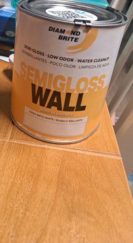 Small Can Of Semi Gloss White Paint Unopened