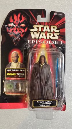 Hasbro Star Wars Mace Windu With Lightsaber And Jedi Cloak Action Figure