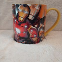 Marvel Iron Man Coffee Mug Cup Large 16 oz. Yellow Comic Book Super Hero 