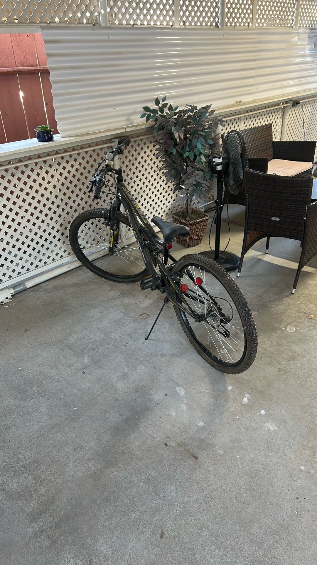 Black Mountain Bike With Rear Shock