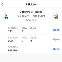 Dodgers @ Padres 9/10 & 9/11 