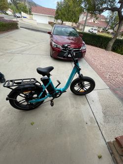 SAMEBIKE C05 Pro Folding Fat Tire Electric Bike - Teal - Like New