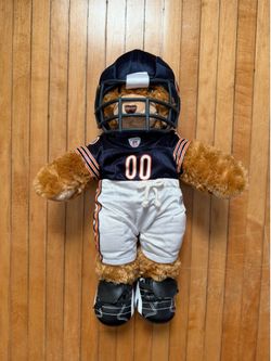 Vintage Build-A-Bear Chicago Bears NFL Plush 16" w/ Helmet, Uniform & Cleats