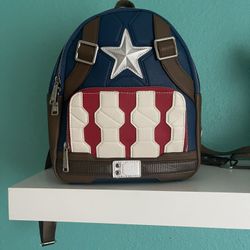 2021 Disney Parks Marvel Captain America Loungefly Backpack NWT