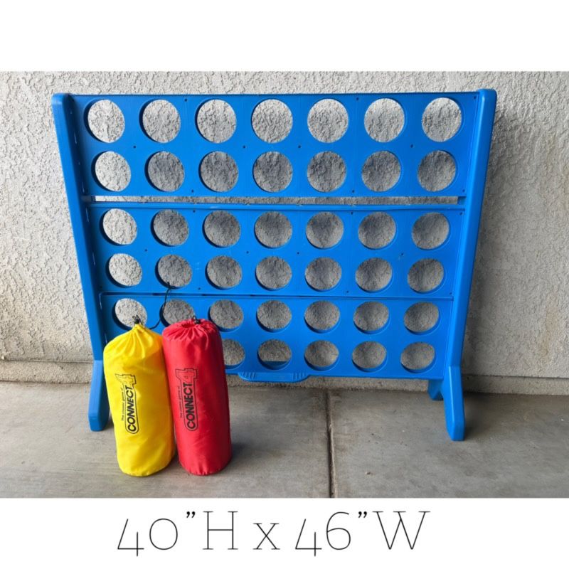 4FT Connect Four Game Missing 4 Coins 