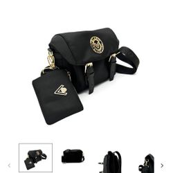 VO Front Logo Flap Strap Crossbody Valentino Orlandi 