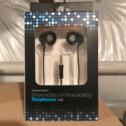 Brand New Wired Monoprice Enchanced Bass Earbuds