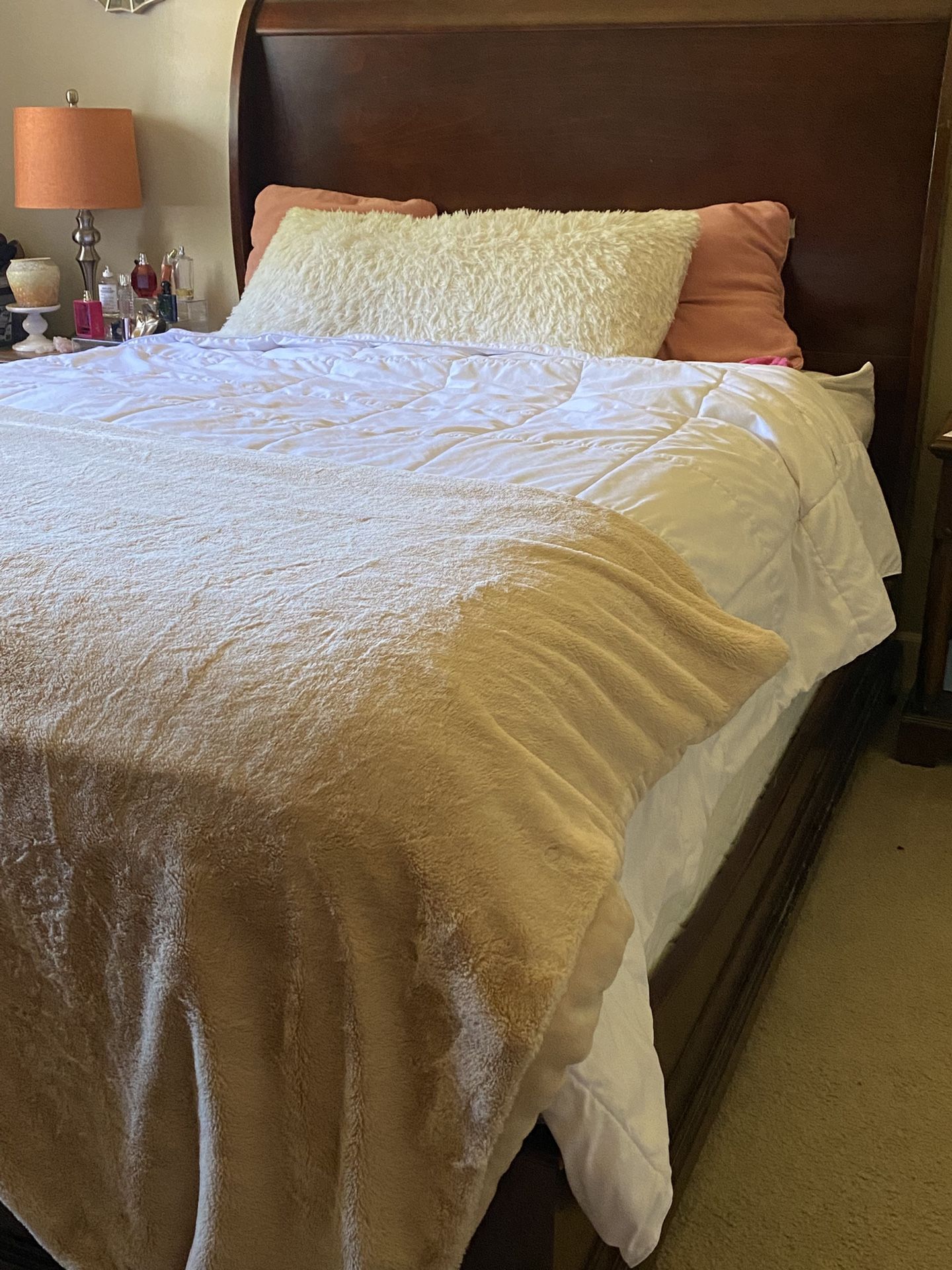 Queen Bed And Dresser With Mirror