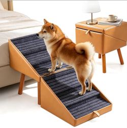 Pet Ramp for High Beds 21.06" Tall
Dog steps for bed 2-in-1 Foldable Steps and Faux Leather Bedside Table Convertible
