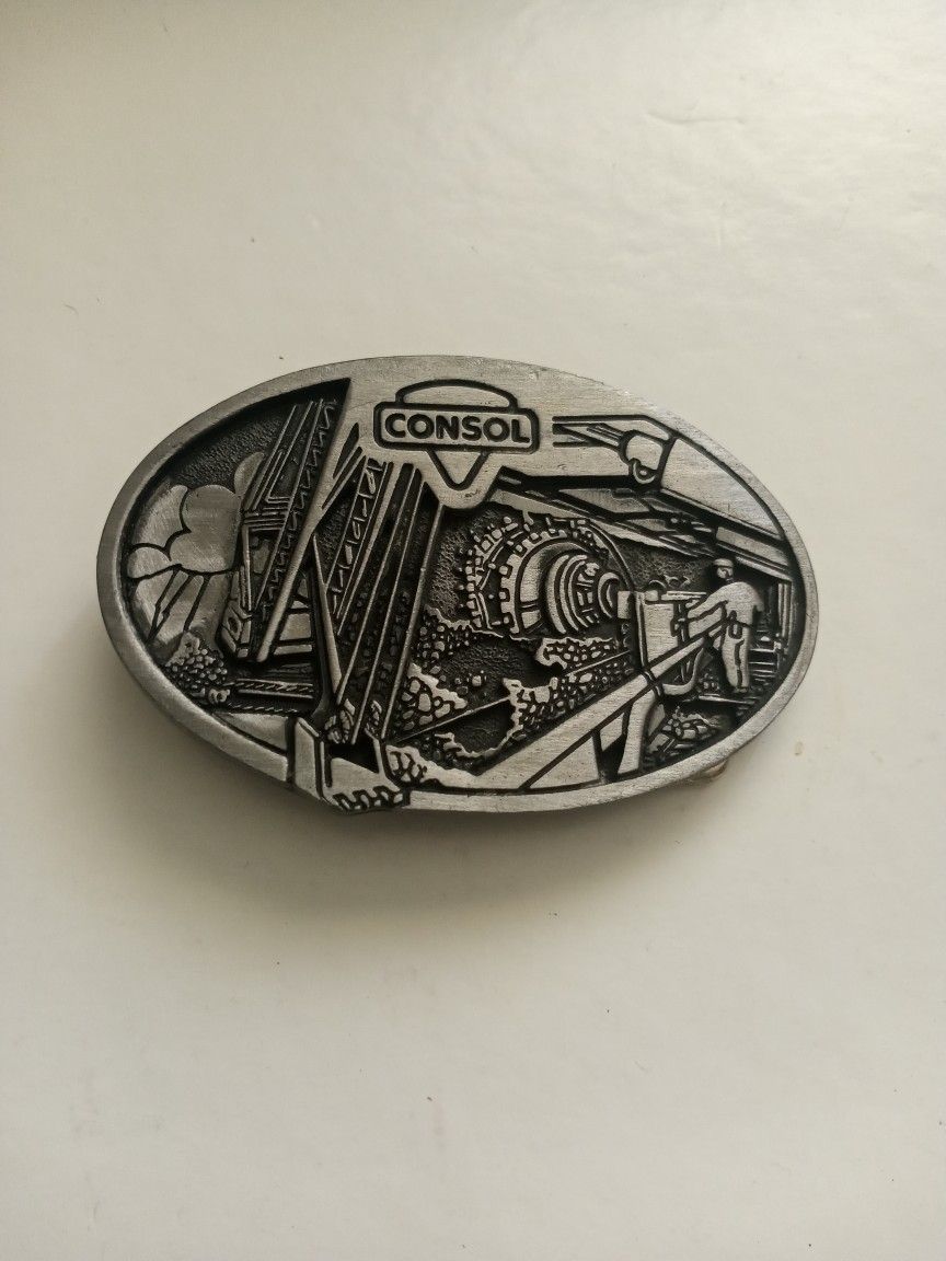 Vintage Pure Pewter. Safety Award Belt Buckle