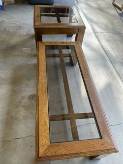 Glass Top Coffee and End Tables