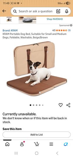 Portable dog bed