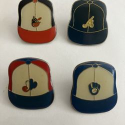 4 Old School Baseball Pins
