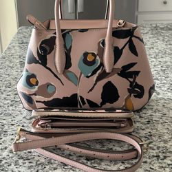Kate Spade Cameron Pink Paper Rose Satchel—Wallet not Included