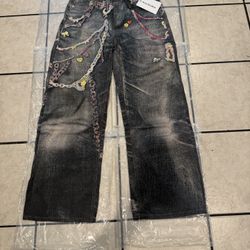 Acne Studios Printed Chain Jeans