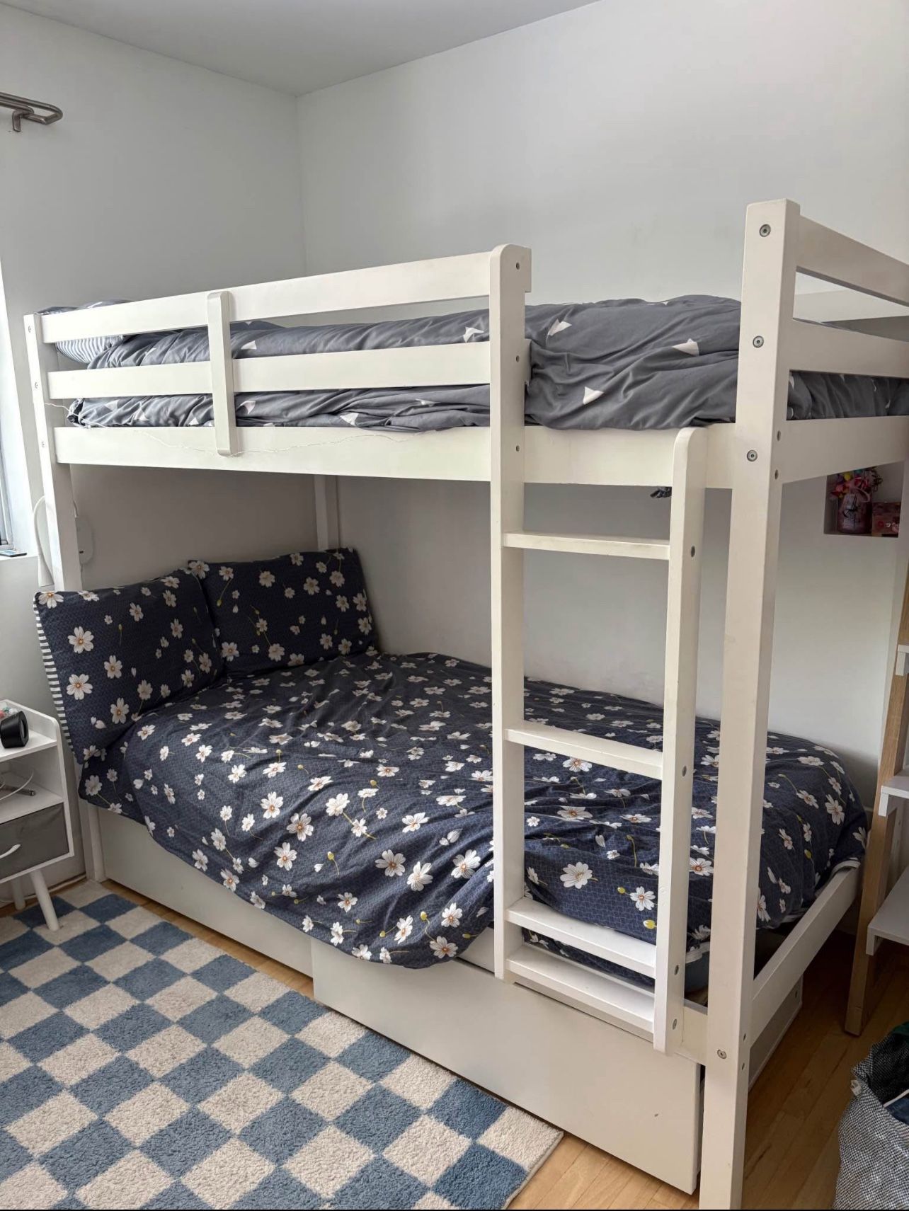 Twin Bunk Bed W/ Mattresses & Two Sliding Drawers! 