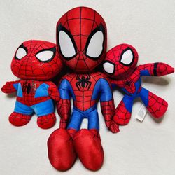 Marvel Spider-Man Plush Toy Lot Spider-Man Amazing Friends Talking Plush