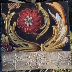 Gorgeous Big Square Floral Painting Decor Frame 