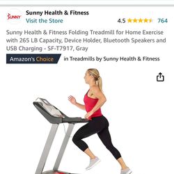 Folding Treadmill With Bluetooth Speakers 
