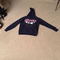 Navy Blue Atlanta Sp5der Hoodie Med